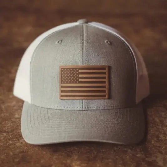 American Flag Hat - Grey