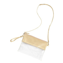 Load image into Gallery viewer, Gold Clear Crossbody Bag
