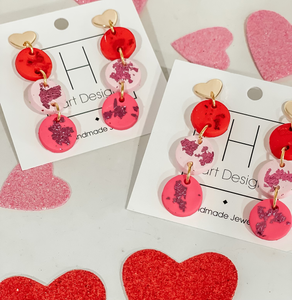 Heart Clay Earrings