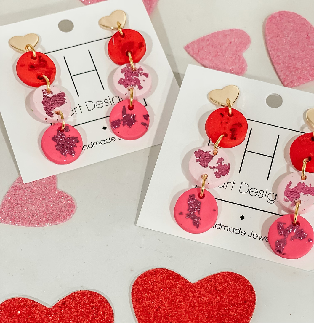 Heart Clay Earrings