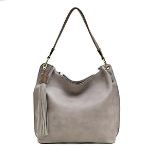 Grey Tassel Handbag