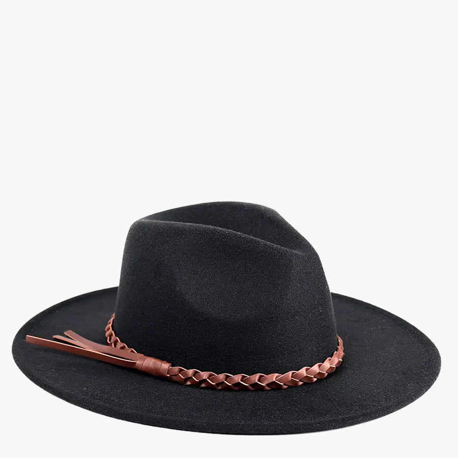 You Complete Me Wide Brim Hat - Black