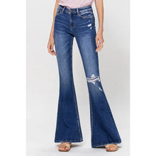 Load image into Gallery viewer, Distressed Mid Rise Flare Jeans
