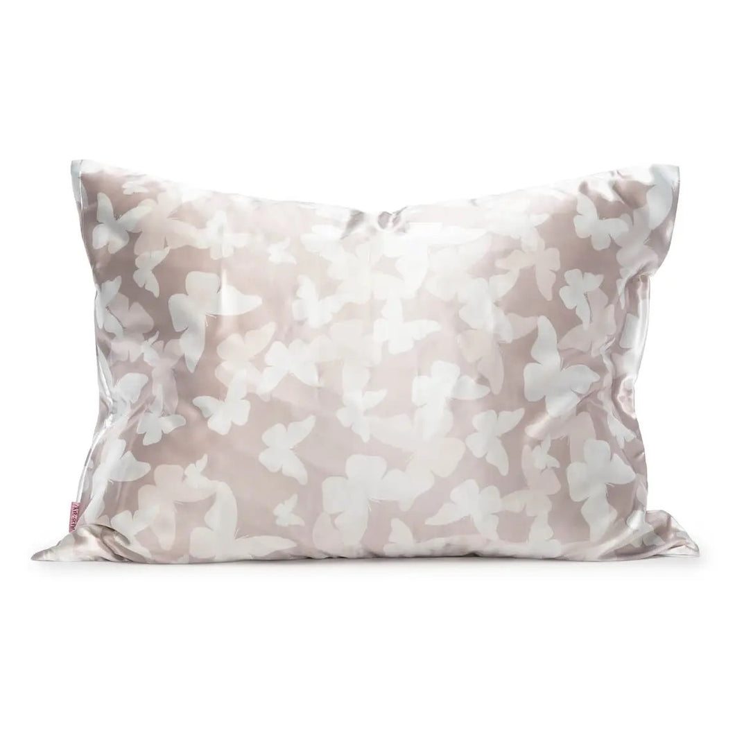 Champagne Butterfly Satin Pillowcase