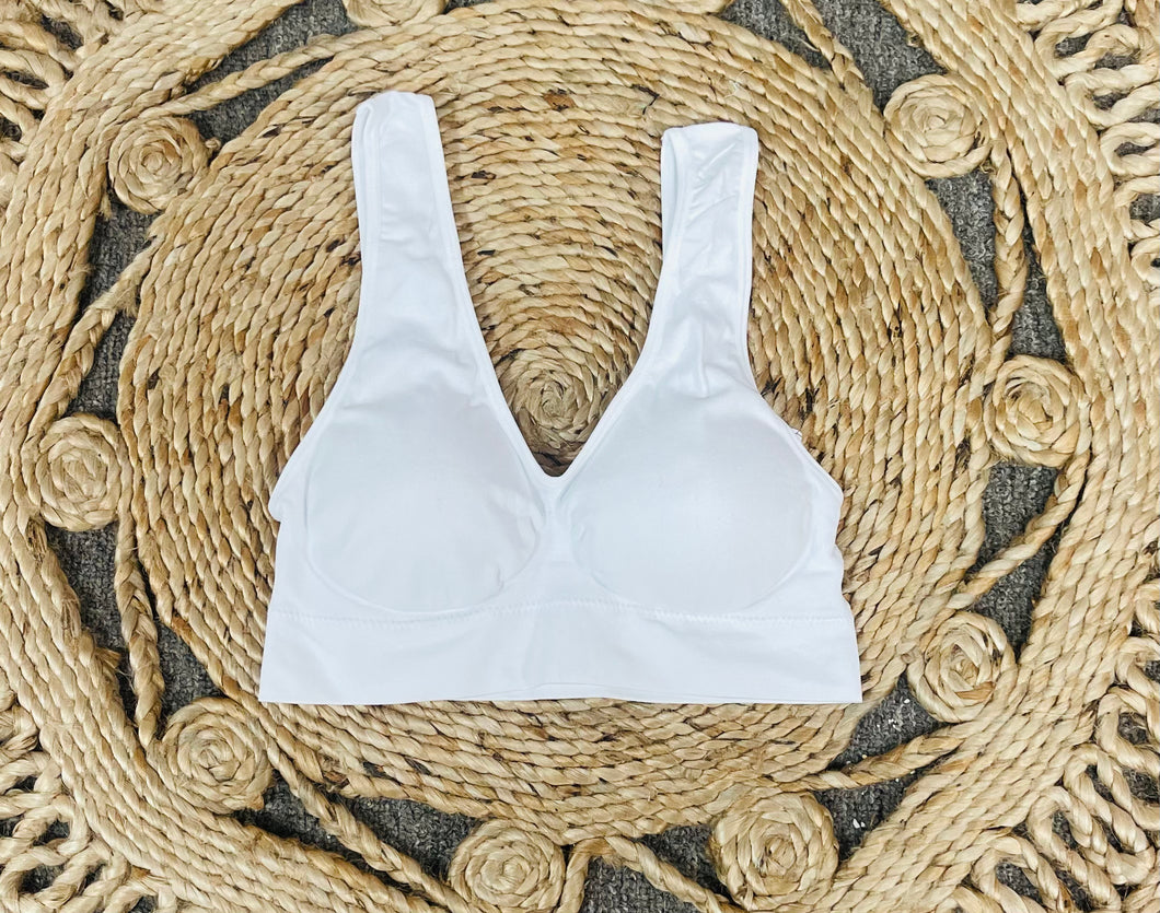 Seamless Bra — White