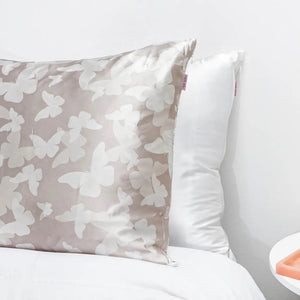 Champagne Butterfly Satin Pillowcase