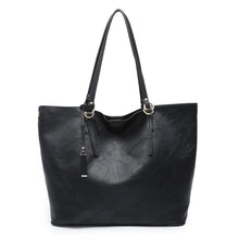 Load image into Gallery viewer, Black 2-in-1 Tote Bag
