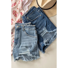 Load image into Gallery viewer, Gotta Do It Distressed Denim Shorts-Light
