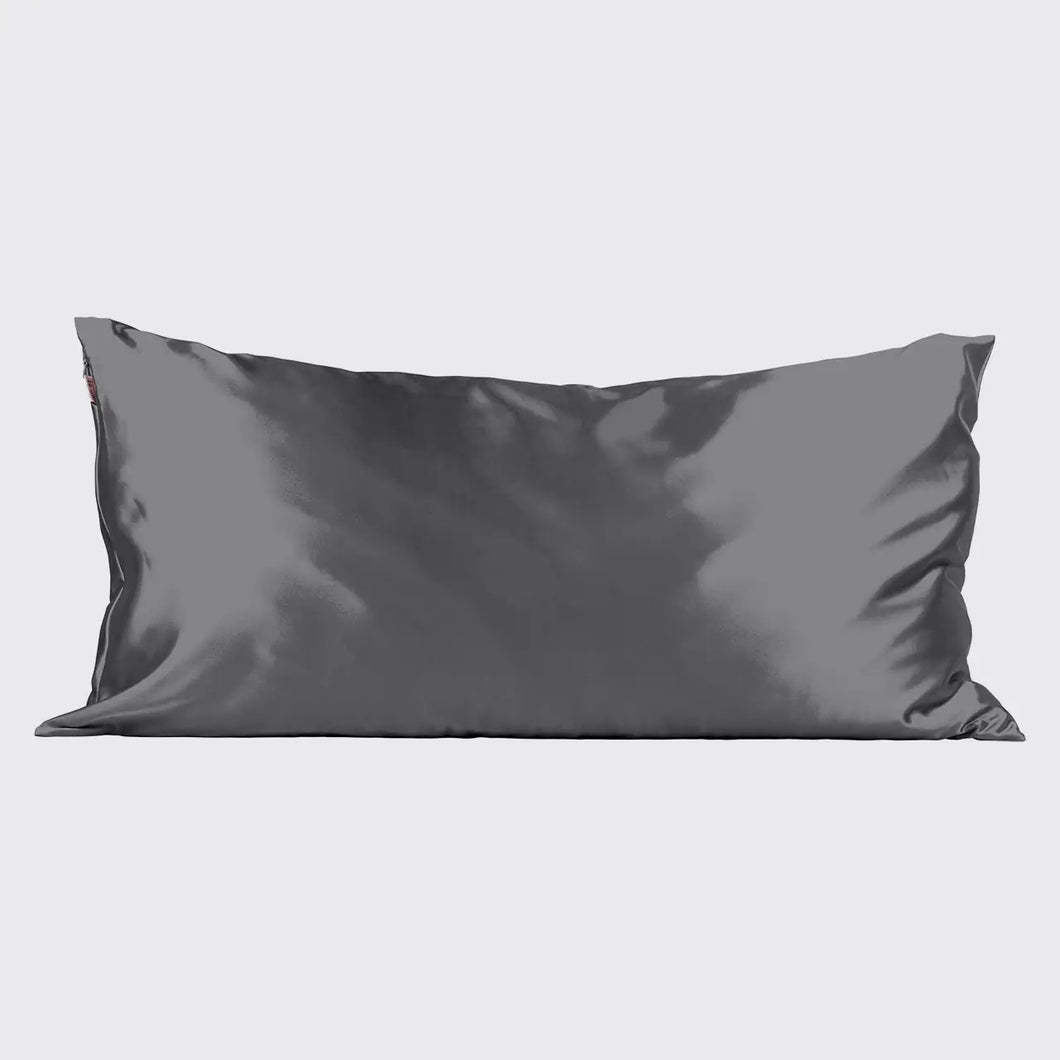 Charcoal Satin Pillowcase- King