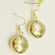Round Stone Drop Earring